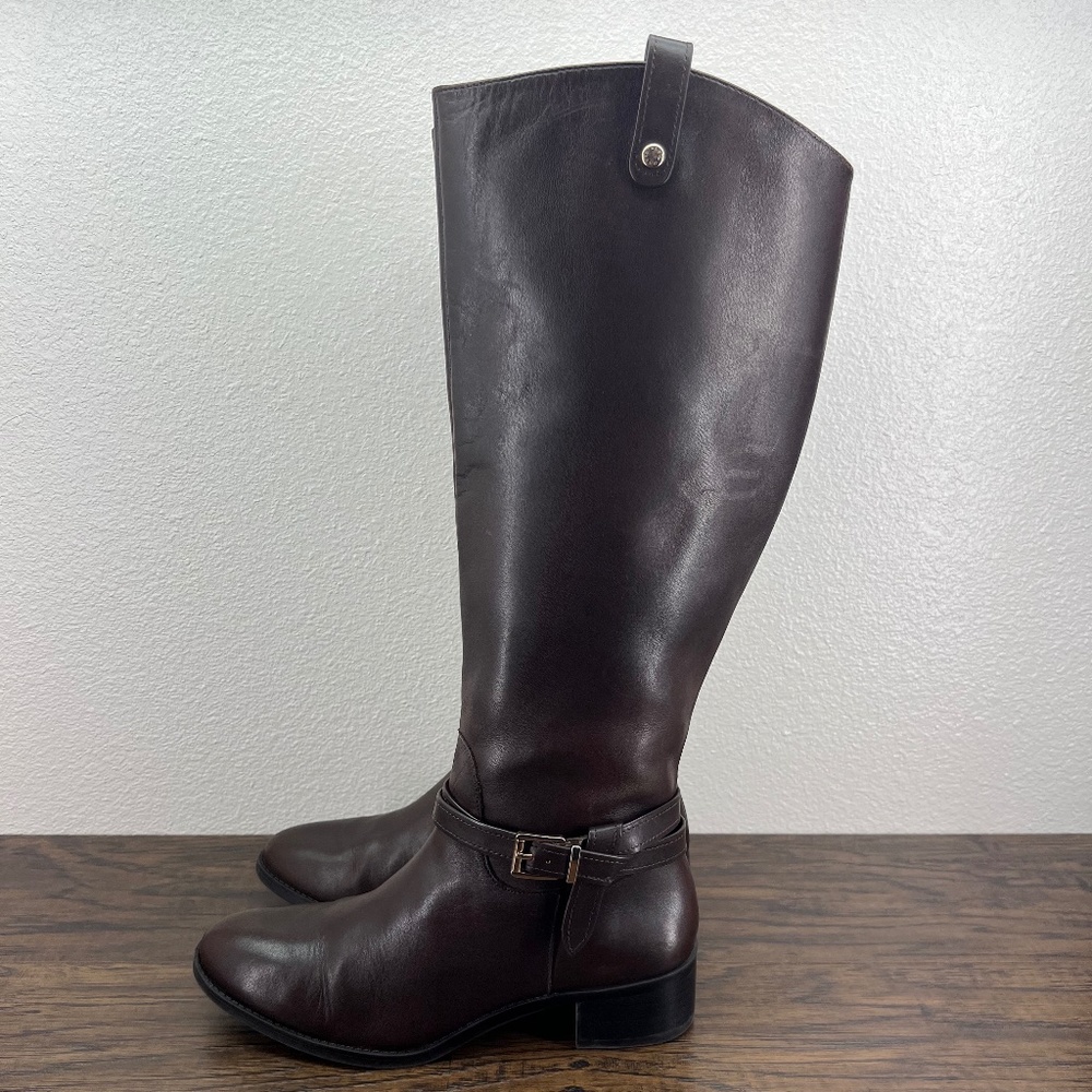Alex Marie Crissy Brown Soft Leather Tall Riding Equestrian Boots Sz 9M